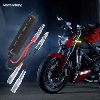 Evermotor 4 kusy DC 12V 10W LED motocyklový záťažový rezistor, kábel pre rezistory smerových svetiel