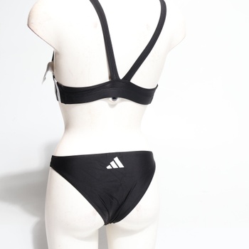 Dámske bikiny adidas s 3 pruhmi a V-Back, veľkosť 36, čierne / biele