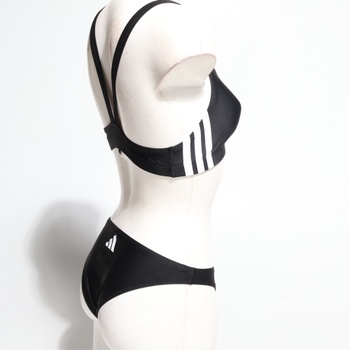 Dámske bikiny adidas s 3 pruhmi a V-Back, veľkosť 36, čierne / biele