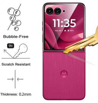 GIOPUEY [3dielna sada zadnej fólie kompatibilná s Motorola Razr 60 Ultra, ultra tenká flexibilná TPU,