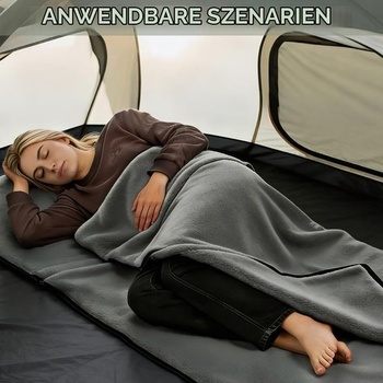 Bavlnená vložka do spacáku, kompaktný vnútorný spacák 180x80cm na kempovanie