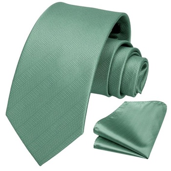 HISDERN Pánske kravaty Klasická svadobná kravata s vreckovkou do saka Formálna Elegantná vreckovka