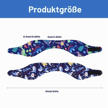 Detská plavecká čelenka, 2 kusy, neoprénová čelenka modrá
