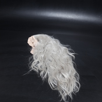 Parochňa Sapphirewigs s vlnitou čelenkou, šedá syntetická dlhá vlnitá parochňa pre ženy, bez lepidla,