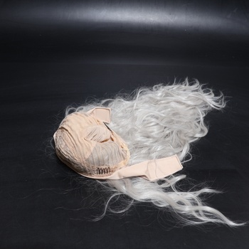 Parochňa Sapphirewigs s vlnitou čelenkou, šedá syntetická dlhá vlnitá parochňa pre ženy, bez lepidla,