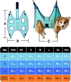 Houpací síť pro stříhání psů Kkiimatt Pet Grooming Harness, Houpací síť pro stříhání psů pro malé