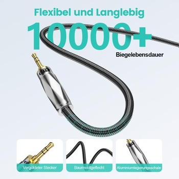 Nesymetrický kabel EMK 3,5 mm (1/8 palce) na XLR samec-samec - 1,5 m 1,5 metru