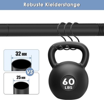 Čierna šatníková tyč, výsuvná šatníková tyč 74-130 cm, 1 sada teleskopické šatníkové tyče do šatníkovej skrine v