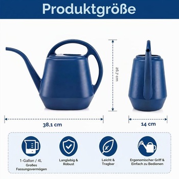 Fasmov plastová kanva na zalievanie s objemom 4 litre do záhrady a na kvety s dlhým výlevkou pre