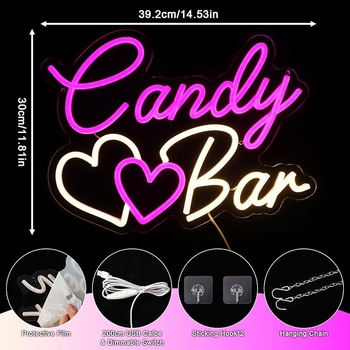 LED neónové svetlo OYCGZV Candy Bar