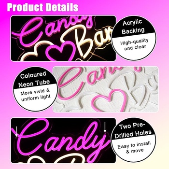 LED neónové svetlo OYCGZV Candy Bar