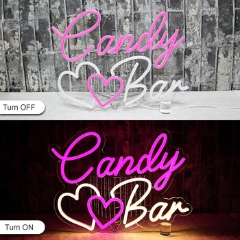 LED neónové svetlo OYCGZV Candy Bar