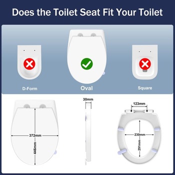 WC sedátko YEAUPE PRO s mechanismem softclose, univerzální bílé oválné rychloupínací sedátko,