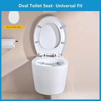 WC sedátko YEAUPE PRO s mechanismem softclose, univerzální bílé oválné rychloupínací sedátko,