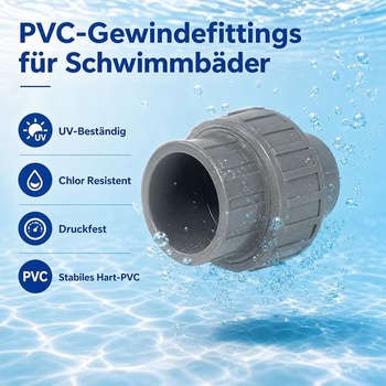 2 kusy PVC šróbenie 50 mm, PVC tvarovky šróbenie
