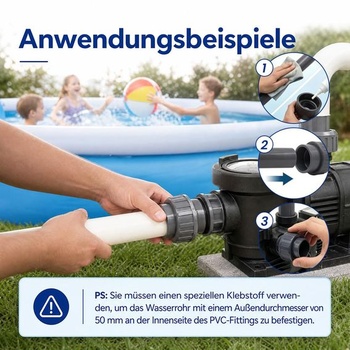 2 kusy PVC šróbenie 50 mm, PVC tvarovky šróbenie