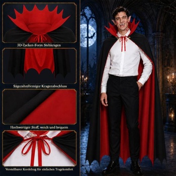 Halloweensky upírsky kostým SelfTek pre mužov a ženy na halloweenskej cosplay párty