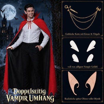 Halloweensky upírsky kostým SelfTek pre mužov a ženy na halloweenskej cosplay párty