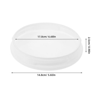 Biele tienidlo pre stropný ventilátor, 17 cm (6,7 palca), okrúhle, akrylové, nevyžaduje žiadne náradie,