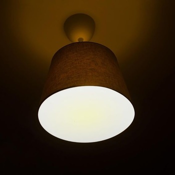 Biele tienidlo pre stropný ventilátor, 17 cm (6,7 palca), okrúhle, akrylové, nevyžaduje žiadne náradie,