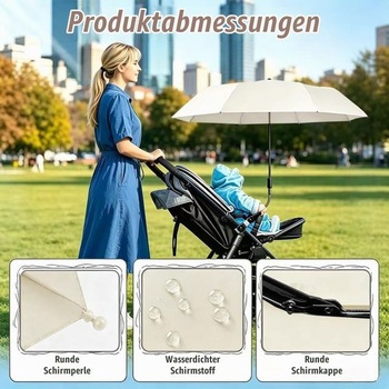 Univerzálna slnečná strieška na kočík, slnečná strieška na kočík Ø 90 cm, slnečná strieška na kočík