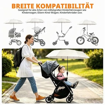 Univerzálna slnečná strieška na kočík, slnečná strieška na kočík Ø 90 cm, slnečná strieška na kočík