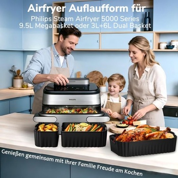 Silikónová forma pre fritézu Philips Steam Airfryer radu 5000 Megabasket 9,5 l 9,5 l/Silikónová