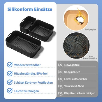 Silikónová forma pre fritézu Philips Steam Airfryer radu 5000 Megabasket 9,5 l 9,5 l/Silikónová