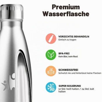 Termoska z nerezovej ocele, 750 ml, bez BPA, nepriepustná, vákuovo izolovaná, do školy, kaviarne,