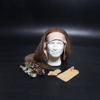 Parochňa Sapphirewigs s čelenkou, rovné vlasy, dámska syntetická svetlo hnedá parochňa s čelenkou,