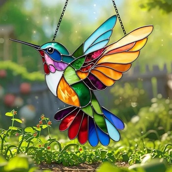 Kolibrík suncatcher, dekorácia na okno, záhradné dekorácie