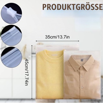 Veľké opakovane použiteľné vrecká na zips 35x45cm, 20 kusov, vodotesné matné vrecká na zips, plastové
