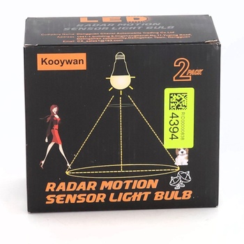 9W E27 LED žiarovka s pohybovým senzorom ČERVENÁ