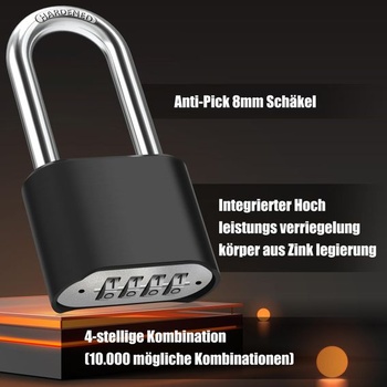 Kombinovaný visací zámek Diyife DETAL125L
