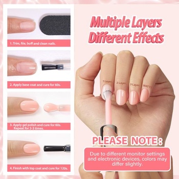 UV gélový lak na nechty Makartt Nude 15ml, 1 vrstva s plným krytím, HEMA Free Jelly, svetlo nude
