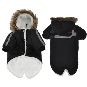 Bunda pre mačky Pet style s kapucňou čierna S