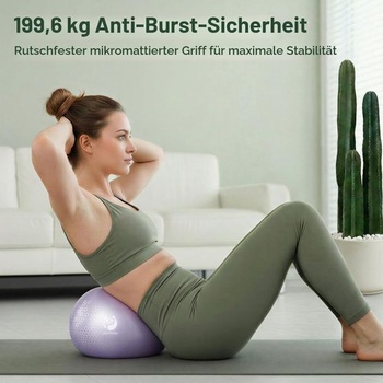 Slim Panda Gymnastická lopta Malá, 23-25 ​​cm Pilates lopta s nafukovacou slamkou, mäkká lopta na jogu pre