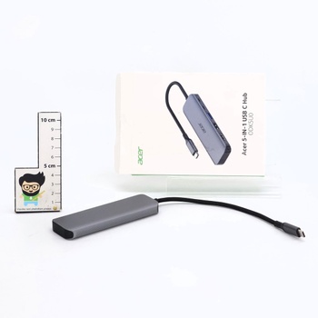 Rozbočovač Acer 5 v 1 USB-C, adaptér USB-C na HDMI 4K pri 60 Hz, prenos dát 5 Gb/s cez USB-A a