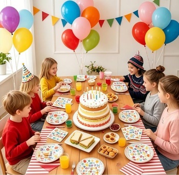 40 narodeninových obrúskov, obrúsky k narodeninám, farebné stolové dekorácie s hviezdami a symbolmi