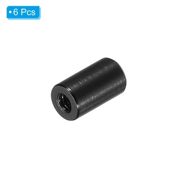 PATIKIL 6 kusů distančních podložek M3, vnitřní průměr 3 mm, vnější průměr 6 mm, délka 10 mm, černé