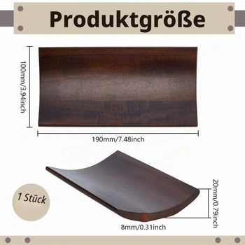 Drevený držiak na perá FINGERINSPIRE, klenutý držiak na perá, orechový drevený držiak na perá,