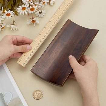 Drevený držiak na perá FINGERINSPIRE, klenutý držiak na perá, orechový drevený držiak na perá,