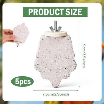 5dielna sada minerálnych kamenných bidielok pre vtáky, bidielok pre andulky, prírodných žuvacích