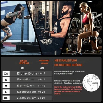 Fitness rukavice Grebarley, tréninkové rukavice pro ženy a muže - Fitness rukavice pro silový
