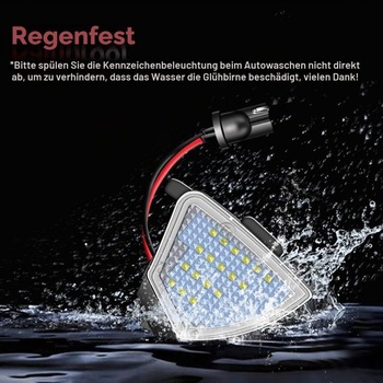Ambientné LED osvetlenie zrkadiel WinPower, s označením E, biele, bezchybné, kompatibilné s vozidlami