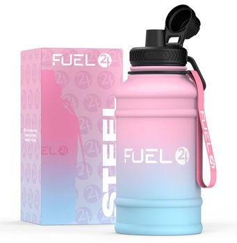 Fuel24 Extra silná nerezová láhev na vodu 1,3 l a 2,2 l - nepropustná a bez BPA nerezová láhev na