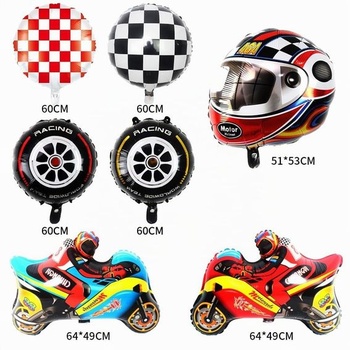 Motokrosové balóniky, závodná helma, narodeniny, párty, dekorácie, závodné auto, pneumatiky auta,