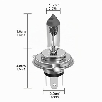Halogénové žiarovky WinPower H4 P43t 60/55W do svetlometov Hi/Lo 3000K žlté super jasné 12V
