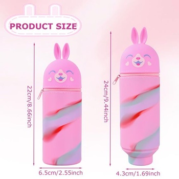 Mäkký silikónový peračník, stojacie puzdro na pero v štýle medvedíka, kawaii mäkký silikónový peračník s