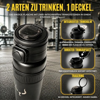 Thermo fľaša Bullstep čierna
